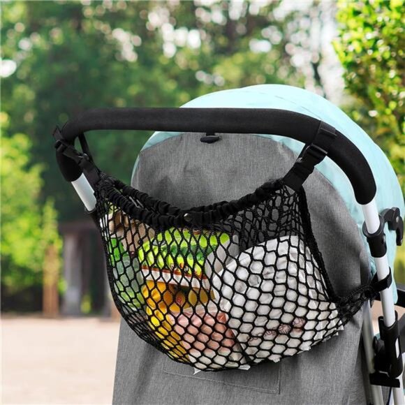 Universal Stroller Organizer Mesh Bag Large Storage Net Baby Stroller Accessorie - Picture 2 of 8